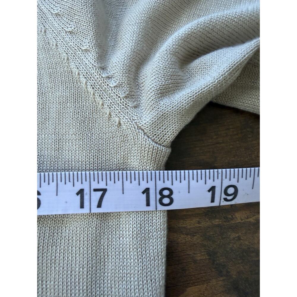 New York Company Women’s Sz S Knit Cardigan Sweater Button Down Short Sleeve Tan - Picture 8 of 9